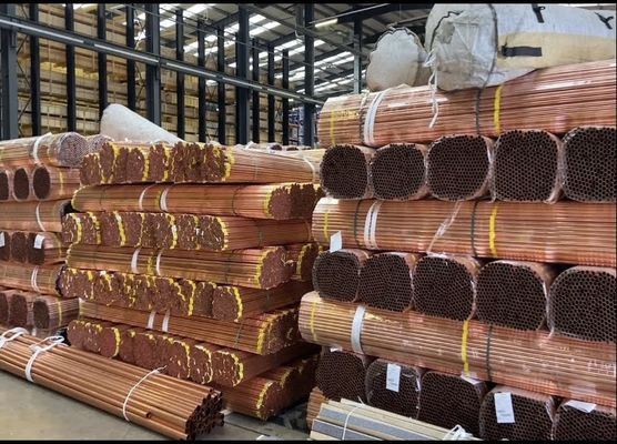 Cu ETP Copper Pipe Tube Refrigerator 4mm Od Brass Tube
